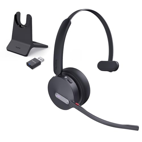 Yealink WH64 Mono Hybrid Wireless Headset with Mic DECT Dongle & Bluetooth - style: WH64 Hy-Mono with Stand