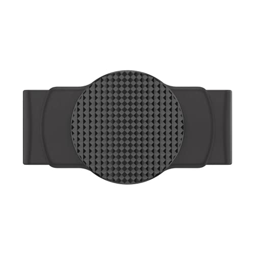 PopSockets Phone Grip Slide for Phones and Cases, Sliding Phone Grip with Expanding Kickstand - Black Knurled Texture