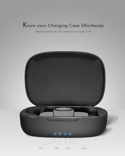 Doohoeek Updated Charging Case Compatible with Oura Ring 5 & 4 & 3 Charger, Wireless Power Station Fits Official Chargers & Fit All-Sized Rings Gen 5 & 4 & 3 1000mAh (Official Charger NOT Included) - color: Black