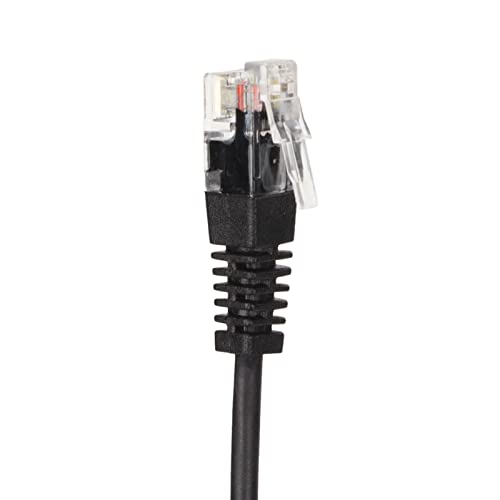 RJ9 Single Ear Headset Noise Canceling with Adjustable Volume for Call Centers and Telemarketing Black