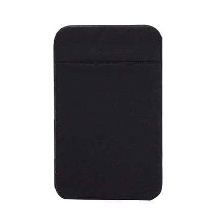 Stick-On Phone Pouch - Adhesive Back Pocket for Cards, Men & Women - Black - color: Black