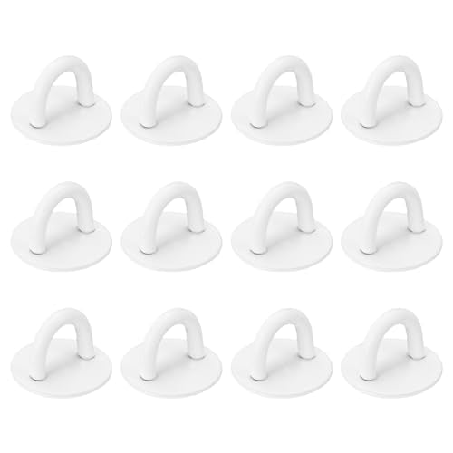 12Pcs Phone Ring Holder (0.7 Inch) - Adhesive Round Shaped Phone Finger Grip Hook Smartphones Keychain Ring Charm Loop for DIY Tablet Case Accessories, White - color: White