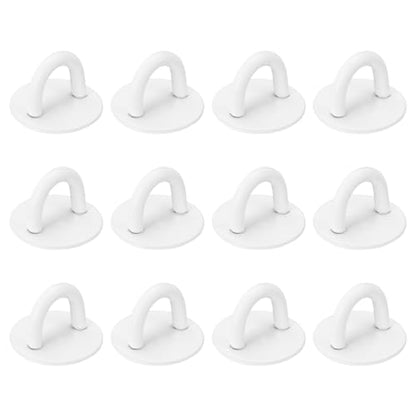 12Pcs Phone Ring Holder (0.7 Inch) - Adhesive Round Shaped Phone Finger Grip Hook Smartphones Keychain Ring Charm Loop for DIY Tablet Case Accessories, White - color: White