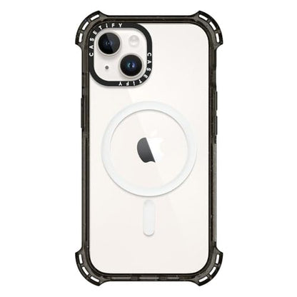 CASETiFY for iPhone 15 Case - Bounce Compatible with MagSafe Clear Black | Shockproof | 21.3 ft. 6x Military Grade Drop Protection | Black - color: Clear Black, size: Iphone 15 (6.1")