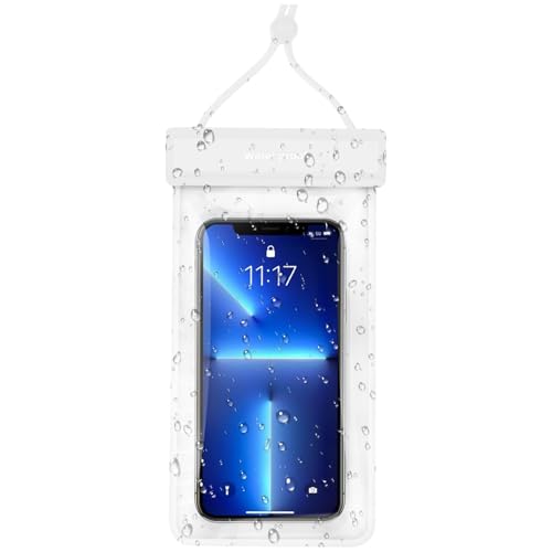 Waterproof Phone Bag Touchscreen Protective Lightweight White | Waterproof Mobile Phone Holder Dry Bag for Women Men Summer Vacation Beach Pool Cruise Outdoor Adventure - color: White