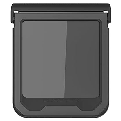 Ghostek Atomic Slim Galaxy Z Flip 4 Case - Clear Back with Black Aluminum Metal Bumper, Shockproof & Dual-Layer Protective Phone Case, Phone Cover Designed for 2022 Samsung Z Flip 4 (6.7") (Black) - color: Black, size: Galaxy Z Flip 4