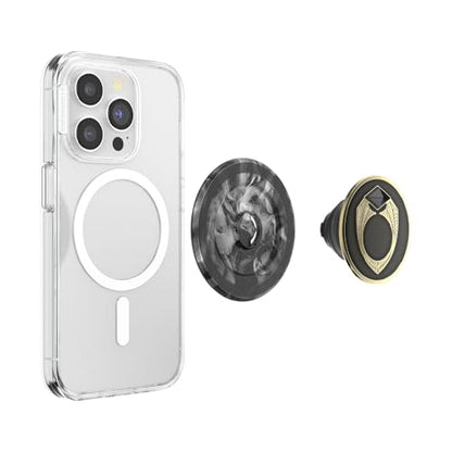 PopSockets Phone Grip for MagSafe with Kickstand, Magnetic Stand, Swappable Top, Secure Hold for iPhone MagSafe Cases, Phone & Tablet Grip, Harry Potter - Enamel Marvolos Ring - color: Marvolo's Ring, style: MagSafe