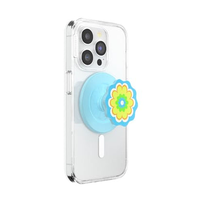 PopSockets Phone Grip for MagSafe, Magnetic Holder- Molded Flower Blue - color: Molded Flower Blue, style: MagSafe