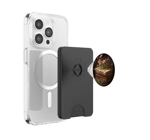 Librarian Flowery Book Lover Bookish Floral Aesthetic PopSockets PopWallet for MagSafe - style: Magnetic PopWallet