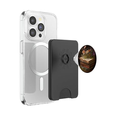 Librarian Flowery Book Lover Bookish Floral Aesthetic PopSockets PopWallet for MagSafe - style: Magnetic PopWallet