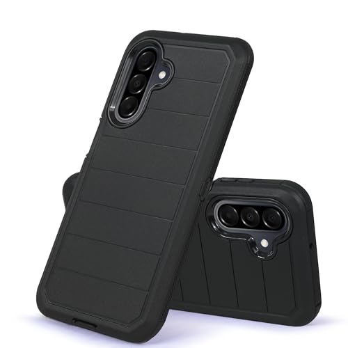 Compatible for Samsung Galaxy A26 5G, Built in Screen Protector, Belt Clip Holster Heavy Duty Defender Case Dustproof Shockproof Protection (Stripe) - color: Stripe