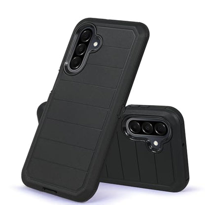 Compatible for Samsung Galaxy A26 5G, Built in Screen Protector, Belt Clip Holster Heavy Duty Defender Case Dustproof Shockproof Protection (Stripe) - color: Stripe