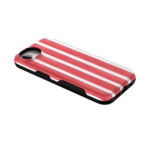 Casely iPhone 16e Case | East Coast Summer | Red Stripes | Bold Protective Design | Compatible with MagSafe - color: East Coast Summer | Red Stripes