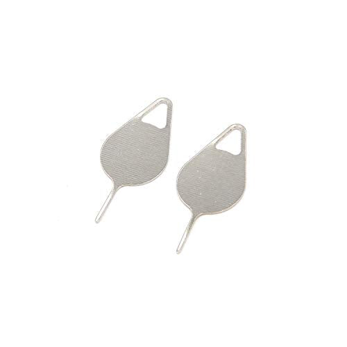 Geesatis 100 PCS Silver Sim Card Tray Needle Pin Eject Pin Key Sim Card Opening Removal Tool Compatible with fit Most Smartphone Brands