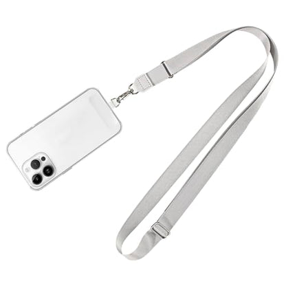 MOLOPPO Phone Lanyard for Smartphone, Adjustable Crossbody Strap-Grey - color: H4-grey 28.65