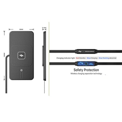 Wireless Charger Car Charging Pad,POLMXS 15W Wireless Phone Charger,RGB Cell Phone Cordless Charging Mat Compatible with iPhone 16/15/14/13/12 Galaxy S23 S22 S21 Note10(k1)
