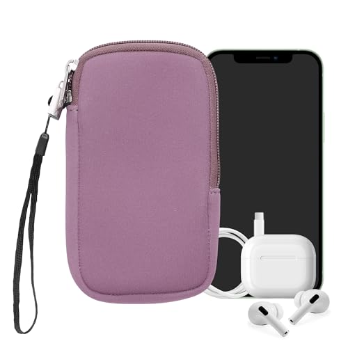 kwmobile Universal Phone Pouch Size XL - 6.7/6.8" - Neoprene Smartphone Pouch with Zip - Water-Repellent Mobile Phone Case - Sleeve in Lavender - color: lavender, size: XL - 6.7/6.8"
