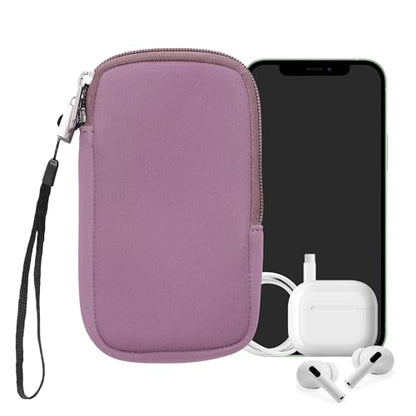 kwmobile Universal Phone Pouch Size XL - 6.7/6.8" - Neoprene Smartphone Pouch with Zip - Water-Repellent Mobile Phone Case - Sleeve in Lavender - color: lavender, size: XL - 6.7/6.8"