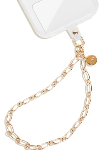 Phone Charm Detachable Metal Cellphone Wrist Strap for Women Girls, Cell Phone Lanyard - color: Aa-gold
