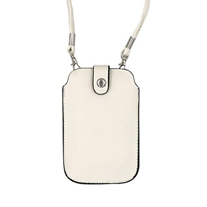 Tapp Collections Leather Neck Pouch for Phone (Style 2) - Cream - color: Cream