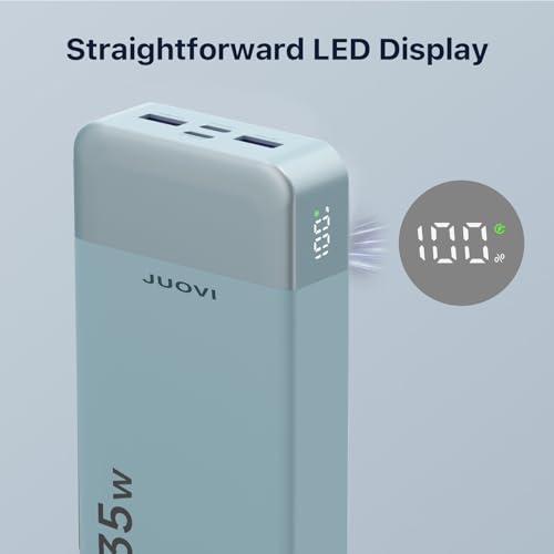 JUOVI Portable Charger 35W 20000mAh Power Bank - color: Blue