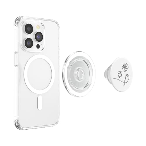 Kpop Popsocket Kpop White Merchandise Korean Pop Gift PopSockets PopGrip for MagSafe - style: Magnetic PopGrip