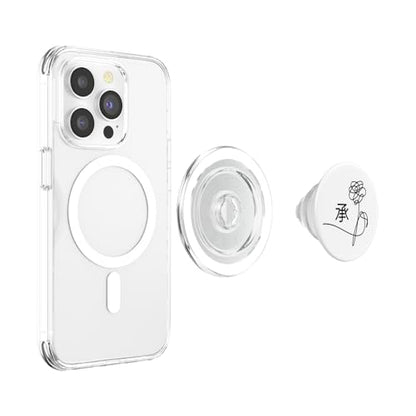 Kpop Popsocket Kpop White Merchandise Korean Pop Gift PopSockets PopGrip for MagSafe - style: Magnetic PopGrip