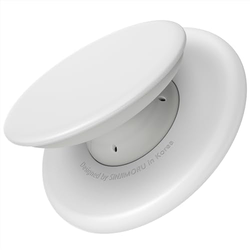 Sinjimoru Magnetic Phone Grip for MagSafe, Soft Silicone, White - color: White