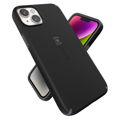 Speck MagSafe Case for iPhone 15 Plus - Drop & Camera Protection, Soft-Touch Secure Grip, Wireless Charging Compatible, Fits All 6.7 Inch Models Including iPhone 14 Plus - Black/Slate Grey - color: Black/Slate Grey