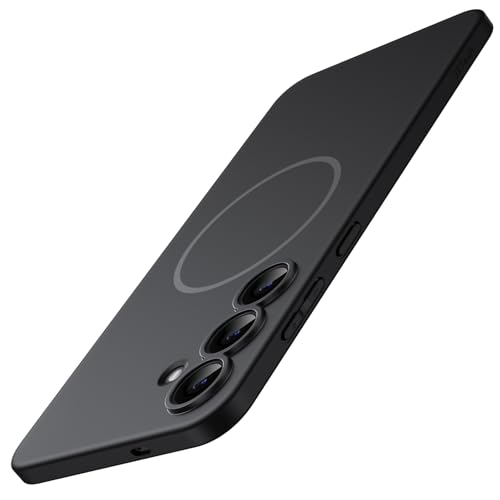 JETech Magnetic Slim Case for Samsung Galaxy S25 FE, Black | Compatible with MagSafe, Full Camera Lens Protection, Ultra-Thin Lightweight, Matte Finish Phone Cover - color: Black, size: Galaxy S25 FE