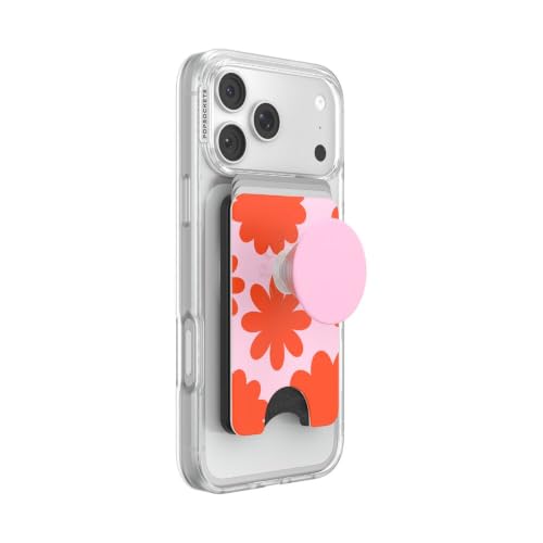 PopSockets Phone Wallet for MagSafe with Grip- Floating Florals - color: Floating Florals, style: MagSafe