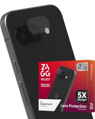 ZAGG Glass Elite Anti-Reflective Google Pixel 9a Camera Lens Protector – Maximum Impact & Scratch Protection, Advanced Clarity, Smudge-Free, Recycled Materials