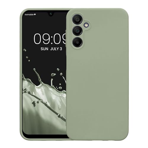 kwmobile Case Compatible with Samsung Galaxy A14 5G Case - Protective Slim TPU Phone Cover - Soft Matte Finish - Gray Green - color: gray green, size: Galaxy A14 5G