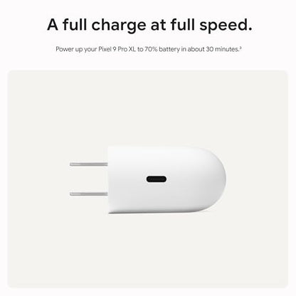 Google 45W USB-C Power Charger - Fast-Charging Pixel Phone Charger - Compatible with Google Products and Other USB-C® Devices - Snow - size: 45W