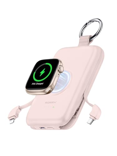 RORRY CharmGo Portable Charger, 10000mAh 20W Fast Charging Power Bank - color: Pink