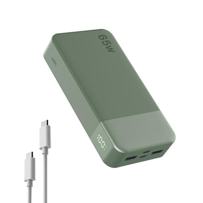 NOBIS Portable Charger 20000mAh 65W Power Bank Fast Charging - color: Green
