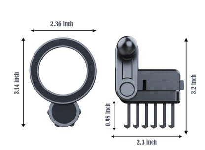 Phone Mount Designed for Tesla Model 3 (2017-2022) Model Y (2020-2023), Magnetic Phone Holder Compatible with MagSafe for iPhone 17 16 Pro Max Plus 15 14 13 12