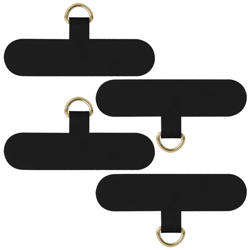 COCASES Phone Tether Tab, Phone Lanyard Strap Tab, 4 Pack Oval Black - color: Ovaltab-black*4