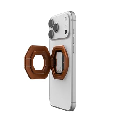 URBAN ARMOR GEAR UAG Magnetic Ring Stand Monarch Mag2 w/Built-in Bottle Opener - Ultra-Strong Double Magnet MagSafe Compatible Metal Phone Ring Grip 360 Rotation Kickstand, Burnt Orange