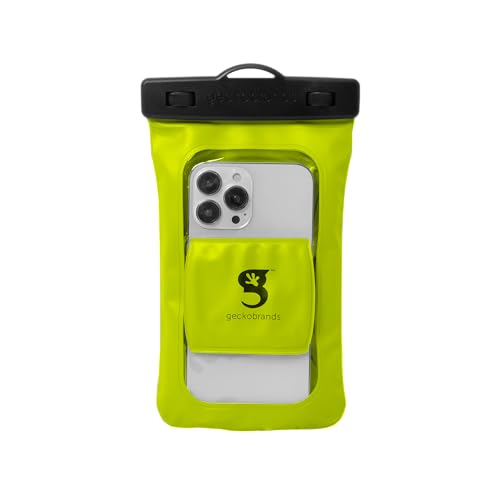 geckobrands Float Phone Dry Bag with Arm Band - Floating Watertight Dry Bag Phone Pouch, Fits Most iPhone and Samsung Galaxy Models Green - color: Green