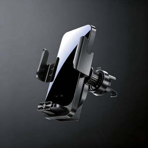 Magnetic Phone Holder Wireless Car Charger Phone Mount, Black