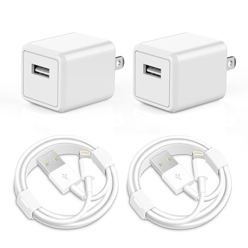 iPhone Charger, [MFi Certified] 2 Pack USB Wall Charger Block Adapter&Cord - size: 3FT