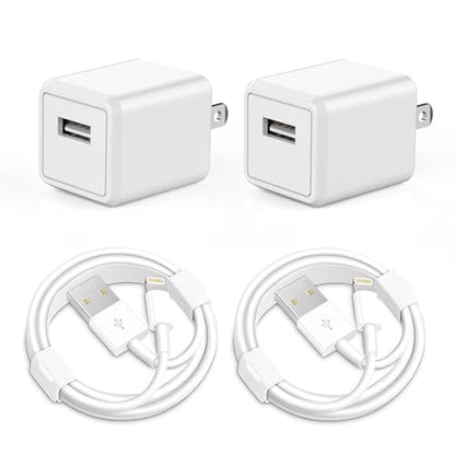 iPhone Charger, [MFi Certified] 2 Pack USB Wall Charger Block Adapter&Cord - size: 3FT