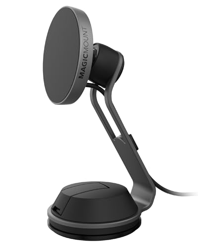 Scosche MagicMount Charge Pro Qi2 Home/Office MagSafe Suction Mount, 15W Fast Wireless Charger Magnetic Cell Phone Holder Compatible with iPhone 16/15/14/13/12 Pro Max Plus and Samsung Galaxy S25 - size: Circle, style: Home / Office Suction