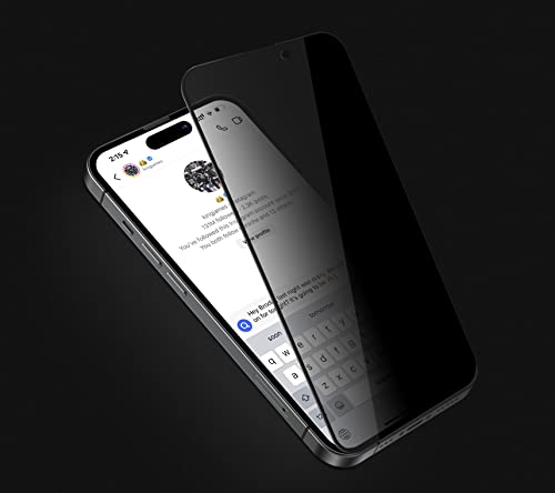 FLOLAB for iPhone 14 Pro Max Privacy Screen Protector is the Best iPhone Tempered Glass that Protects your Privacy - Durable, Smooth as Butter, and Easy to Install, Guaranteed. (Anti Dust)