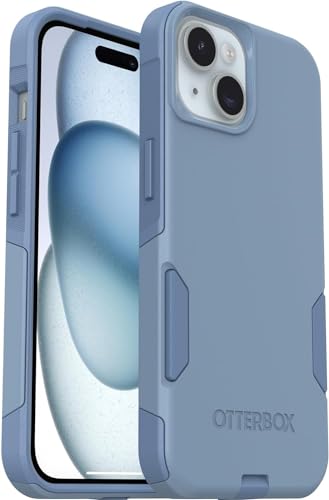 OtterBox iPhone 17e, 16e, 15, 14, & 13 Commuter Series Case - Crisp Denim (Blue), Pocket-Friendly, with Port Protection - Thin & Protective iPhone Case, Dual-Layer, Impact Absorbing iPhone Case - color: Blue