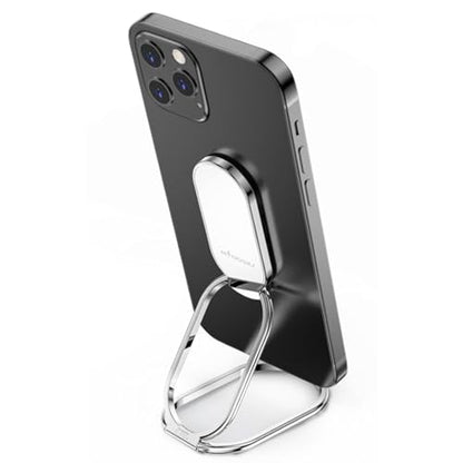Phone Ring Holder Finger Kickstand 360°Rotation Cellphone Back Grip Foldable Cell Phone Stand for Desk Compatible with iPhone iPad Smartphones Tablets (Silver) - color: Silver