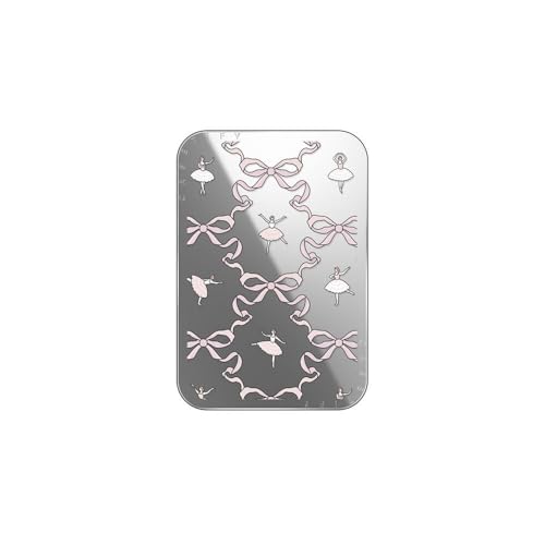CASETiFY Snappy Card Holder Stand Compatible with Magsafe - Ballerina Pattern - Silver Mirror - color: Ballerina Pattern
