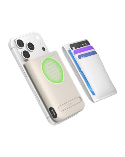 Belkin 10000mAh Qi2.2 25W MagSafe Power Bank with Kickstand and Display - color: Sand