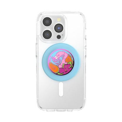 PopSockets Phone Grip for MagSafe, Magnetic Holder- Flamingo - color: Enamel Flamingo, style: MagSafe